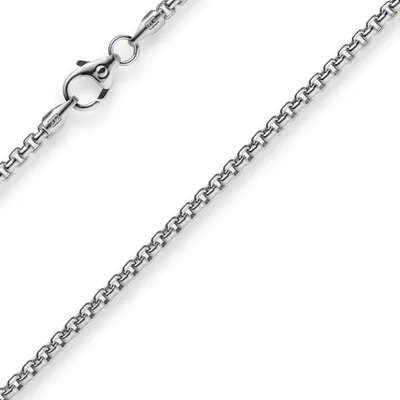 Produktbild von 2mm Venezianerkette rund 585 Gold Weißgold Kette Collier Halskette 45cm Damen