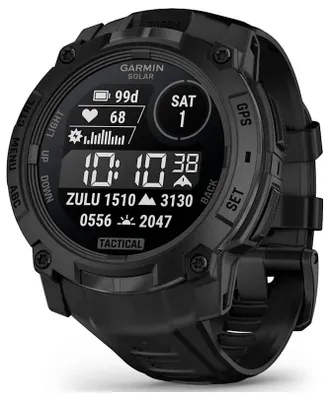 Produktbild von GARMIN Instinct® 3 Solar Tactical Edition 50mm black mit Silikon-Wechselarmband 26 mm black