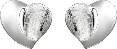 Produktbild von Ohrstecker Herz Herzen 925 Silber teileismatt teilglänzend Ohrringe Ohrschmuck