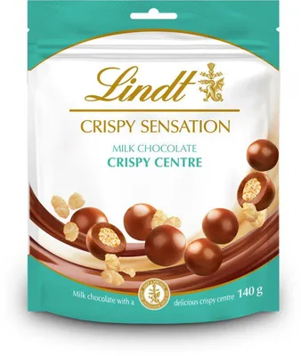Obrázok produktu pre Lindt Crispy Sensation mliečna čokoláda 140g – chrumkavý cereálny pôžitok