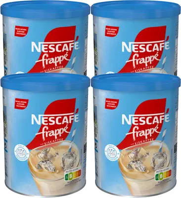 Produktbild vorne Nescafe frappe Eiskaffee erfischende Kaffeemischung 275g 4er Pack