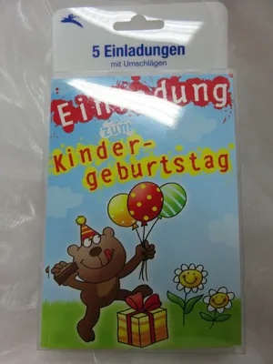 Produktbild von Einladungen - Einladungskarten Kindergeburtstag * 5 Stck.