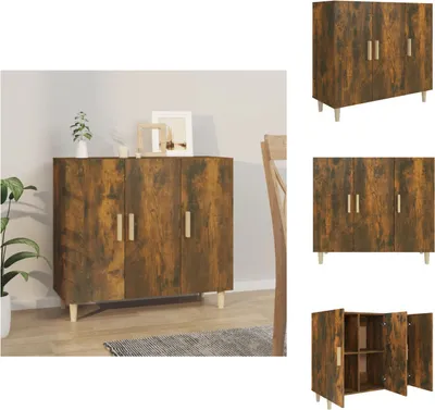Produktbild von vidaXL Sideboard Räuchereiche 90x34x80 cm Holzwerkstoff -  Sideboards