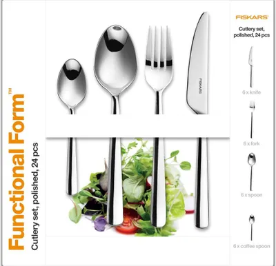 Produktbild von Serviravimo įrankių rinkinys Fiskars Functional Form 1071623; 24 vnt.