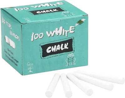 Immagine prodotto di Gesso per lavagna 100 pezzi gesso per scuola gesso per lavagna gesso per colorare gesso bianco