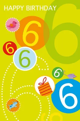 Produktbild von Artebene Glitzerkarte Grußkarte zum 6. Geburtstag