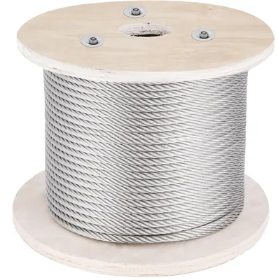 Immagine prodotto di Cavo in acciaio inox VEVOR 316, fune metallica in acciaio inox da 5/32 pollici di diametro con struttura 1x19, cavo in acciaio con carico di rottura di 3300 libbre per ringhiere esterne, ponti, balaustre fai-da-te