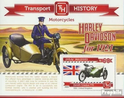 Produktbild von Briefmarken Malediven 2015 Mi Block 762 (kompl. Ausg.) postfrisch Motorräder
