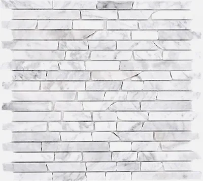 Produktbild von Naturstein Mosaikfliesen Marmor weiss carrara matt Wand Boden Küche Bad Dusche MOS40-Brick2000_f