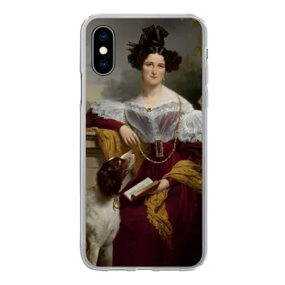 Produktbild von MuchoWow® Handyhülle Schutzhülle Hülle für iPhone X Porträt von Alida Christina Assink - Gemälde von Jan Adam Kruseman Silikon Softcase Handy Hülle - Handyhülle