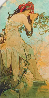 Produktbild von ARTland Wandbild, selbstklebend Jahreszeiten: Sommer. 1896. Größe: 20x40 cm