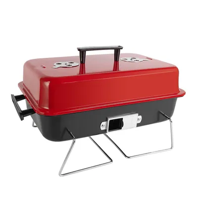 Produktbild von Holzkohlegrill, Grill, Räuchergrill mit klappbaren Beinen, für Outdoor-Camping, Kochen, kleiner Tischgrill, Picknick, Terrasse, Hinterhof