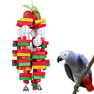 Produktbild von Vogelspielzeug,Holz,,Wellensittich,Spielzeug,Schaukel,Kauen,Zubehör,Entlastengelangweilt,,Papageienspielzeug,für,Den,Käfig