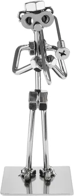 Obrázok produktu pre BRUBAKER skrutkovacia figúrka hudobníka hrajúceho na trombón - ručne vyrobená železná figúrka kovovej figúrky trombonistu - darček pre trombonistov