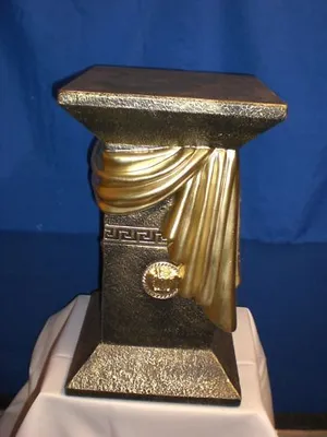 Produktbild von Säule Mäander Style Dekosäule 55cm Griechische Antik Säule Barock Rokoko Podest Handbemalt