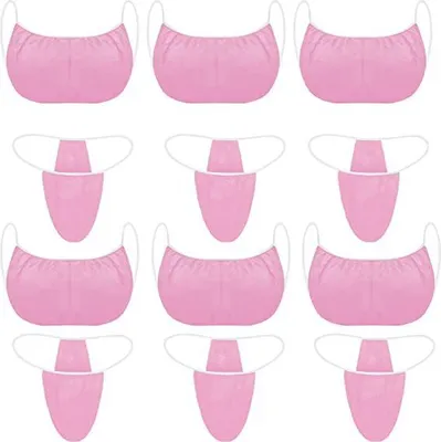 Produktbild von Damenunterwäsche, 25-teiliges Einweg-BH- und Höschenset aus Vliesstoff, Einheitsgröße, Rosa