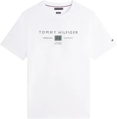 Obrázek produktu pro Pánské tričko Tommy Hilfiger s krátkým rukávem, kolekce "Brand Love Mono Stack", vyrobené z bavlny, barva: bílá