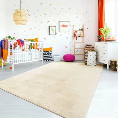 Produktbild von TT Home Teppich Kinderzimmer Waschbar Rutschfest Kinderteppich Junge Mädchen Weich Pastell Größe 60x100 cm
