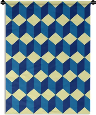 Produktbild von MuchoWow® Wandteppich Wandbehang Würfel - Muster 90x120 cm Tapisserie Dekoration Wandtuch - Wanddeko