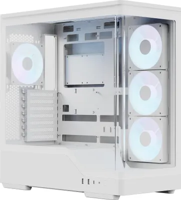 Produktbild von Aerocool P500A-WT, Midi Tower, PC, Weiß, ATX, micro ATX, Mini-ITX, SPCC, Gehärtetes Glas, Gaming