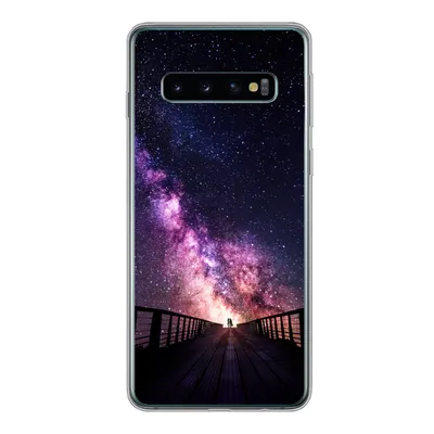 Produktbild von MuchoWow® Handyhülle Schutzhülle Hülle für Samsung Galaxy S10 Universum - Galaxie - Lila - Jungen - Mädchen - Kinder Silikon Softcase Handy Hülle - Handytasche
