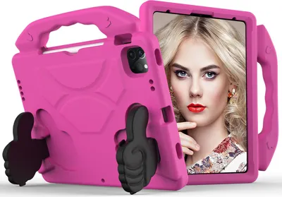 Produktbild von Kinder Schutzhülle für iPad Air 11" M3/M2 (2025/2024), Leicht EVA-Schaum mit Griff Ständer Hülle Rosa