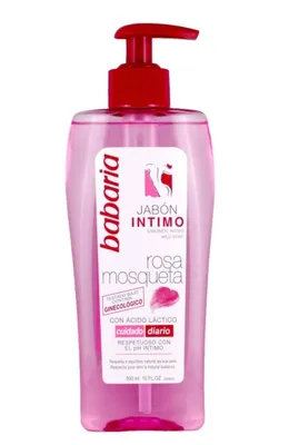 Productafbeelding van Babaria 8410412028523, Intiemwash, voor dames, 300 ml, verpakt in een pompflacon, Inhoud: Aqua (Water), Sodium Laureth Sulfate, Cocamidopropyl Betaine, Sodium Chloride, Rosa Moschata Seed..., 1 stuk