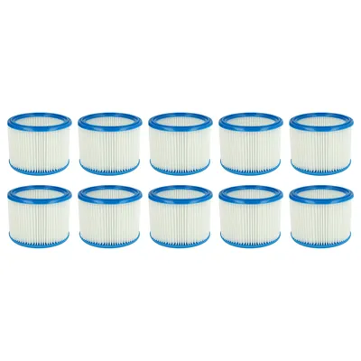 Produktbild von vhbw 10x Faltenfilter Ersatz für Makita P-70219, W11753 für Staubsauger - Patronenfilter Blau Weiß