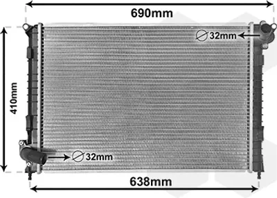 Obrázok produktu pre 12/03- chladič 1.6i 16V (+AC) [578*399*26] 06002314