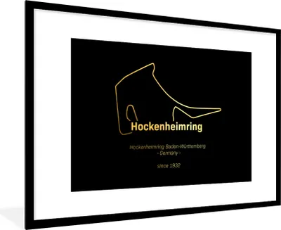 Produktbild von MuchoWow® Gerahmtes Poster Deutschland - Formel 1 - Rennstrecke 90x60 cm - Poster mit Schwarzem Bilderrahmen Wandposter Rahmen Foto Bilder - Wanddekoration - Fotos