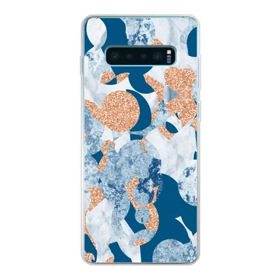 Produktbild von MuchoWow® Handyhülle Schutzhülle Hülle für Samsung Galaxy S10 Plus Marmor - Geometrische Formen - Glitter Silikon Softcase Handy Hülle - Schutzhülle