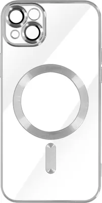 Immagine prodotto di Custodia in silicone MagSafe Apple iPhone 13 protezione fotocamera cornice argento cromato