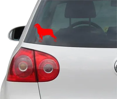 Produktbild von Aufkleber / Autoaufkleber - JDM - Die cut - ROTTWEILER - Hund - Folie Auto Decal Sticker -rot - 139mmx114mm