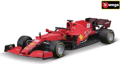 Image de Bburago 1:43 Ferrari Racing F1 SF21 #55 (Carlos Sainz) s helmou
