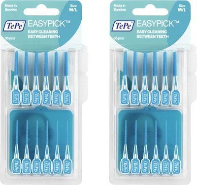 Produktbild von 2x TePe Easy Pick M/L blau 2x 36 Stück