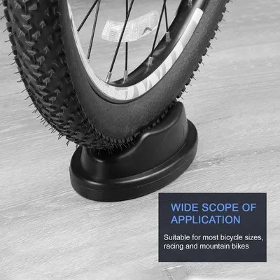 Produktbild von Vorderradauflage, Standard-Vorderradblock für Heimtrainer, Fahrradtraining, Rollentrainer-Vorderradauflage, schwarz