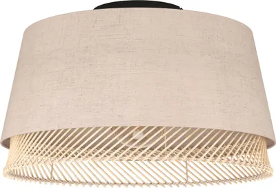 Produktbild von TABLEY Wand-/Deckenleuchte Lampe Beleuchtung - H23,5 x Ø38 cm - schwarz - 1X40W exkl. - IP20