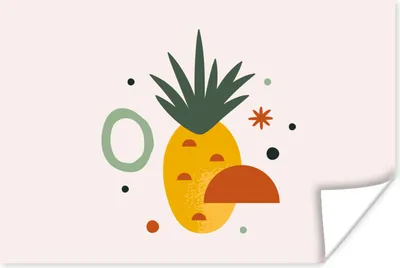 Produktbild von MuchoWow® Poster Ananas - Tropisch - Obst 60x40 cm - Schlafzimmerdekoration