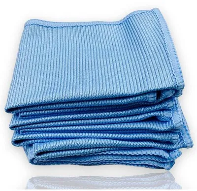 Productafbeelding van Unyqoos® 6-delige set microvezeldoeken, 15 x 19 cm – voor streepvrije reiniging van brillen en schermen, wasbaar op 30°C, herbruikbaar