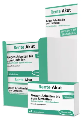 Produktbild von Rente Akut Scherztablette lustige Geschenkpackung 22g Schokolade Geschenkidee