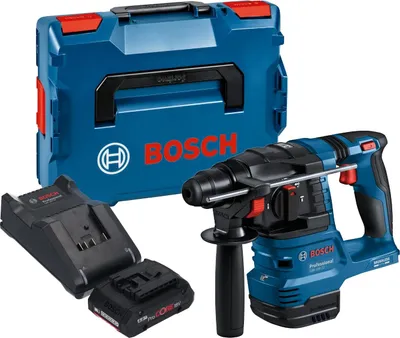 Produktbild von Bosch GBH 18V-22 Professional Akku Bohrhammer 18 V 1,9 J SDS Plus Brushless + 1x ProCORE Akku 4,0 Ah + Ladegerät + L-Boxx
