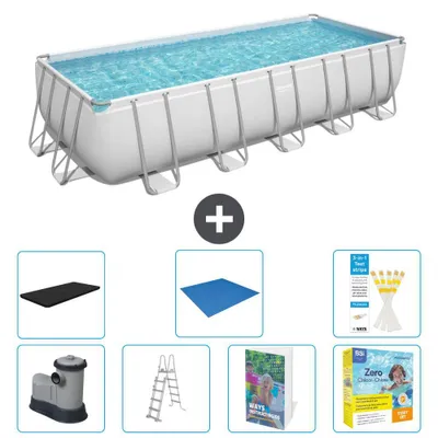 Zdjęcie produktu dla Bestway Power Steel, prostokątny basen - 640x274x132 cm - 6-częściowy, model S546