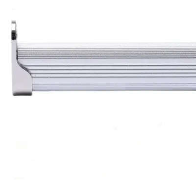 Ovaler Kleiderstange Aluminium 60 cm verchromt mit Flansch