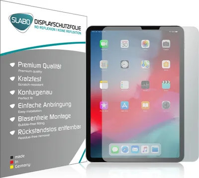 Produktbild von Slabo 2 x Displayschutzfolie kompatibel mit iPad Air 10,9" (4. Gen. | 2020) | iPad Pro 11" (1. - 3. Gen. | 2018 - 2021) Displayschutz Schutzfolie Folie No Reflexion | Keine Reflektion MATT