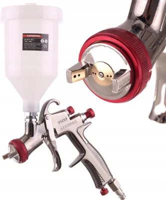 Zdjęcie produktu dla Profesjonalny pistolet natryskowy z dyszą 1,8 mm Aeropro R500 LVLP do małych sprężarek