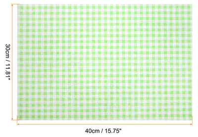Produktbild von 100 Blatt Backpapier 30 x 40cm Karierte Deli Papierbl?tter Fettdichte Burger Papier Vintage Verpackungspapier Wrap Papier Pommes Papier fš¹r Korb Burger Butterbrot Sandwich, Grš¹n