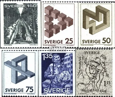 Produktbild von Briefmarken Schweden 1981 Mi 1159,1182-1184,1185,1195 (kompl.Ausg.) postfrisch Kunst