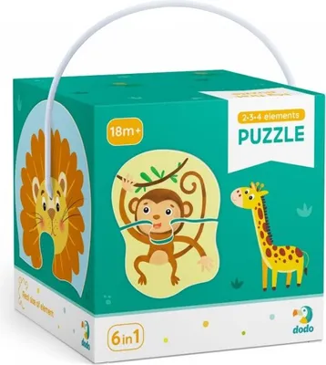 Produktbild von TM Toys Dodo 300152 Puzzle 2-3-4 Teile Wilde Tiere