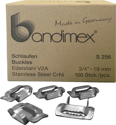 Produktbild von Bandimex Schlaufen 3/4 V2A-Edelstahl, Pack a 100 Stück