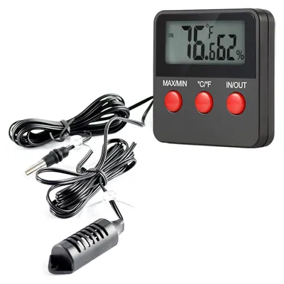 Immagine prodotto di Termometro/igrometro digitale GERUI, misuratore di temperatura e umidità interni, igrometro portatile per l'umidità, ideale per terrari, rettili, animali domestici e soggiorni